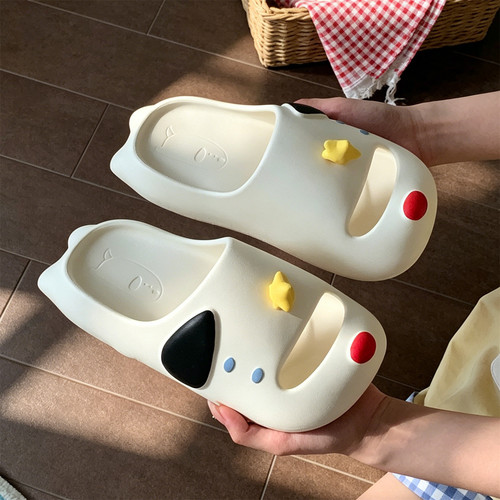 细细条卡通小狗不累脚凉拖女夏