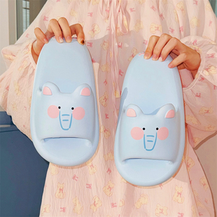 EVA休闲居家少女心学生外穿防滑可爱小象拖鞋软厚底女ins夏季凉拖