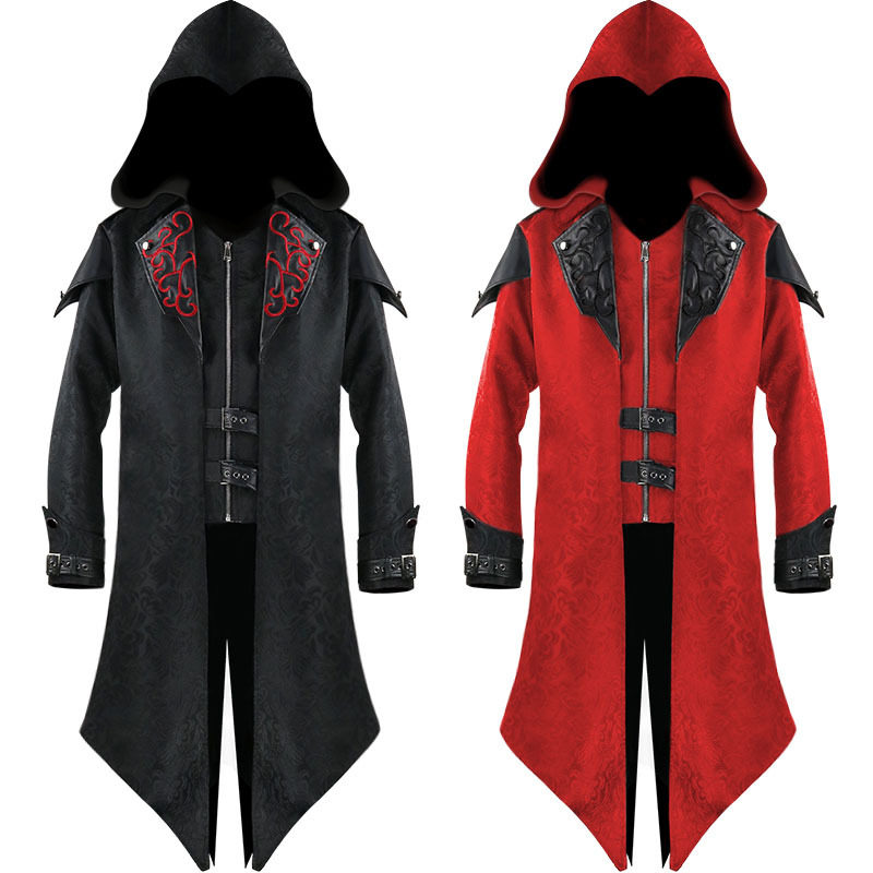 欧美中世纪外套复古朋克cos服男