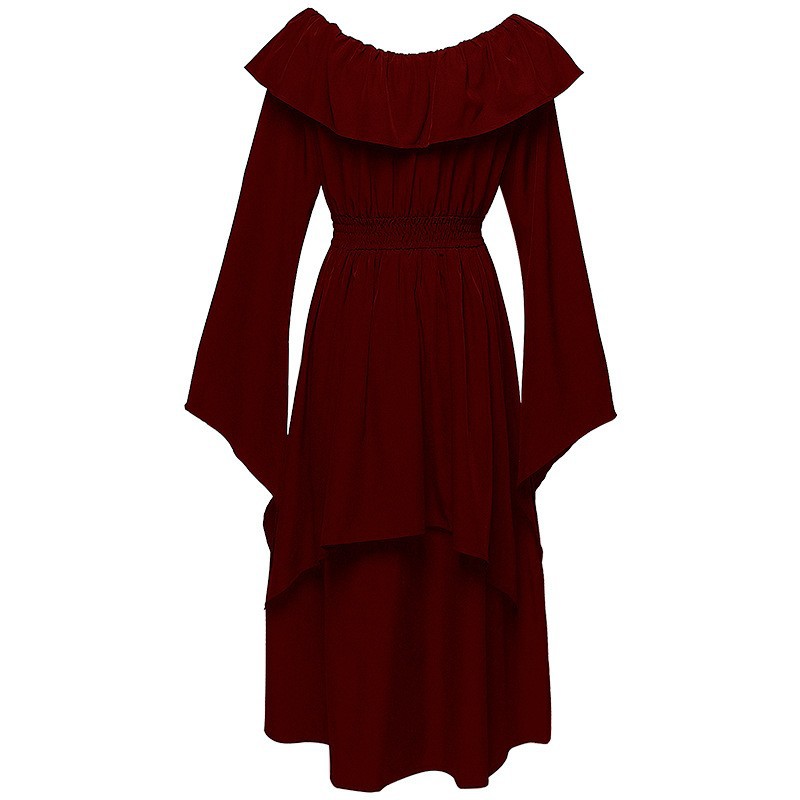万圣节欧美束腰女裙中世纪cos服图片