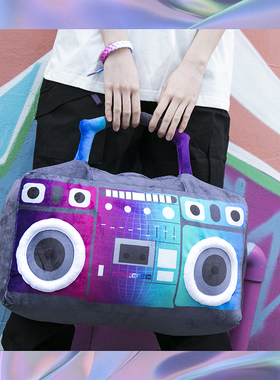 新衣城 MASHROOM 创意趣味毛绒收音机玩偶抱枕枕靠个性玩具手提包