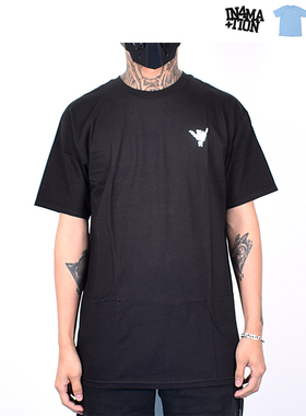 新衣城 In4mation Hi Tee霓虹灯印花夏季宽松潮牌男女短袖T恤