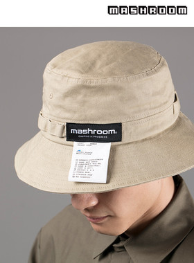新衣城 MASHROOM 品牌标识户外织唛渔夫帽潮牌男女防嗮遮阳盆帽