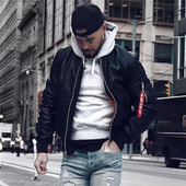 Alpha 新衣城 阿尔法 飘带棉服空军飞行员双面穿夹克外套男