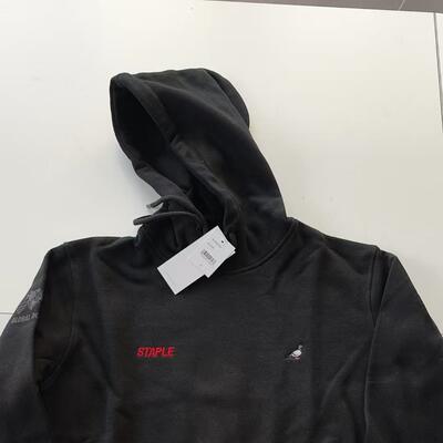 新衣城STAPLE BLACK刺绣小LOGO潮牌时尚高级秋冬男女套头连帽卫衣