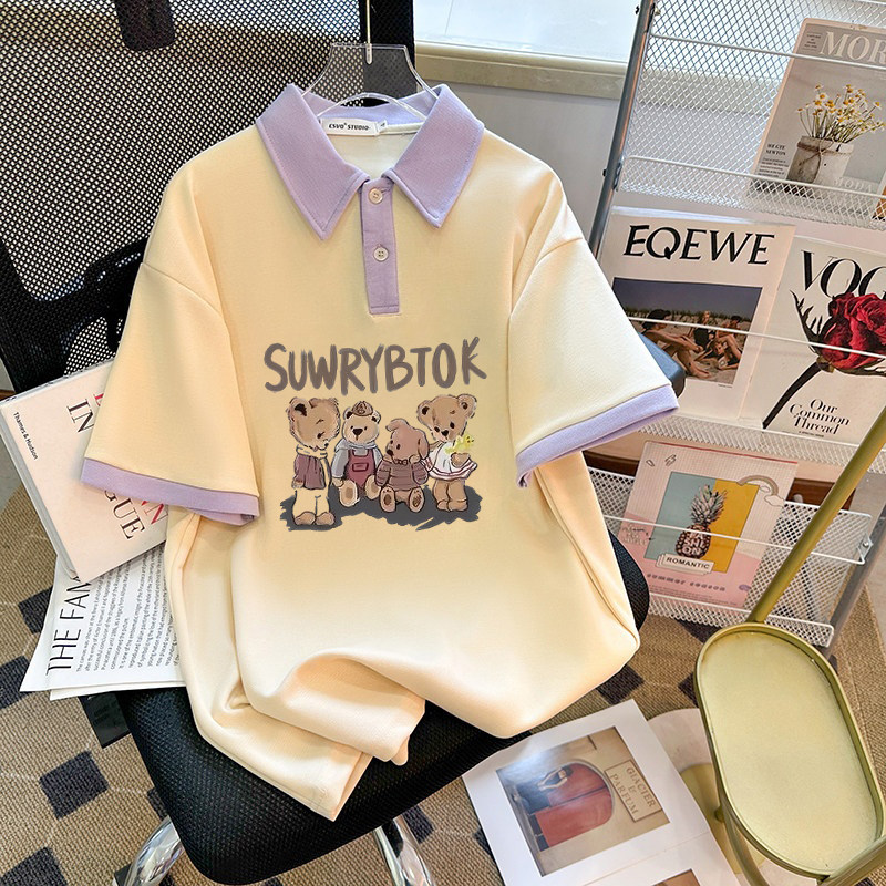 新款2026短袖T恤男女童夏季新款假两件ins国潮牌宽松百搭宝宝年轻