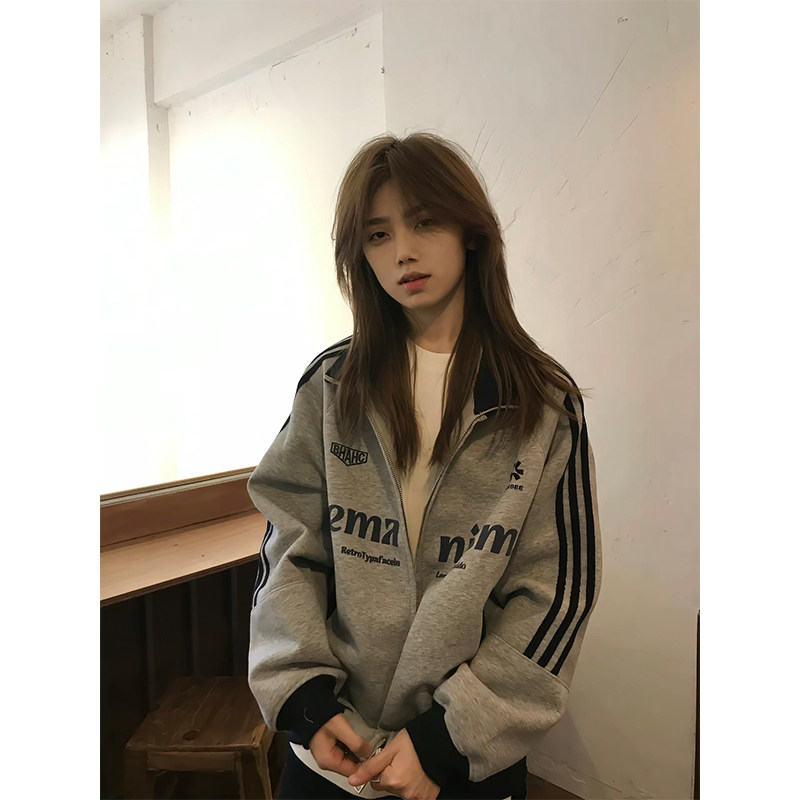 甜美休闲简约上衣女秋季学院风小众洋气大码宽松百搭韩系外穿卫衣