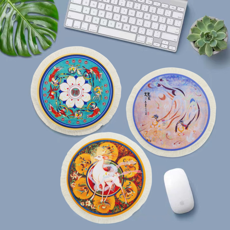 敦煌九色鹿藻井文创艺术鼠标垫
