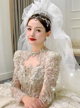 奢华大气发饰新娘复古王冠跟妆