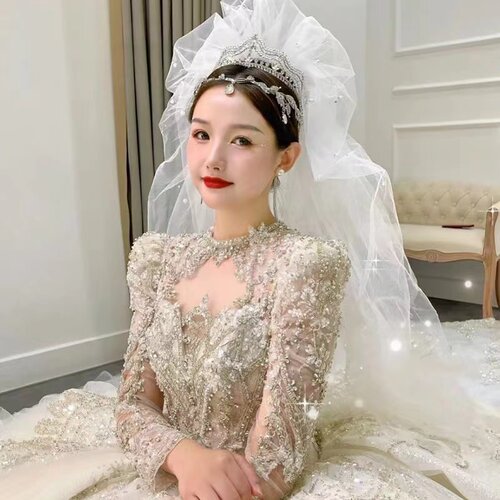 奢华大气发饰新娘复古王冠跟妆