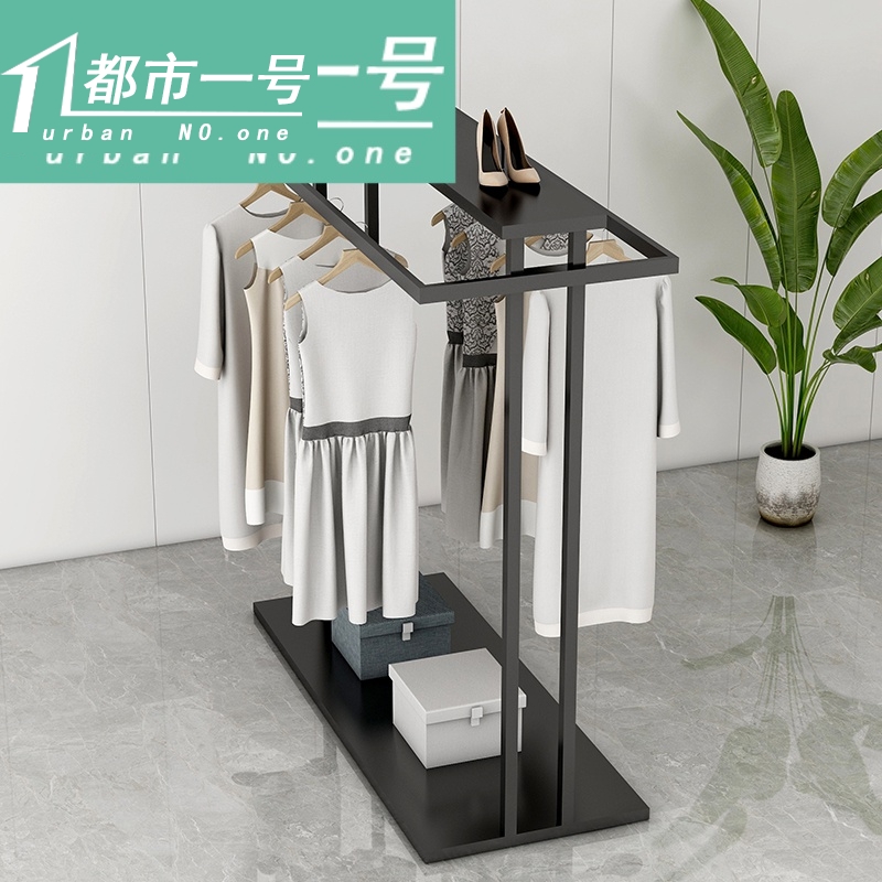 热销0件限时2件3折中岛架落地式服装店展示架双排衣架中间货架女装童装挂衣服架子
