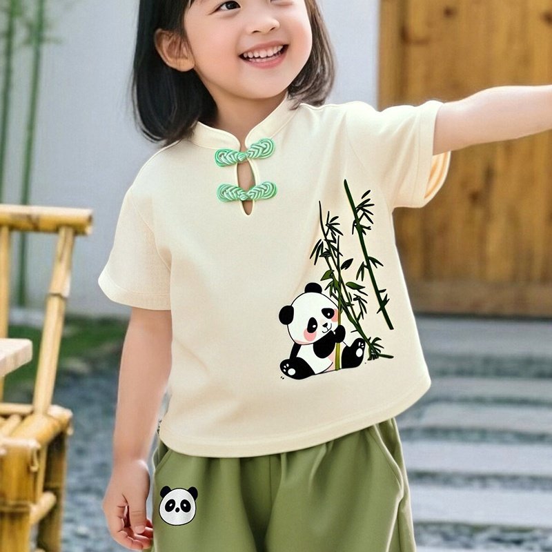 新中式国风童装夏季宝宝短袖薄款套装中国风复古男童女孩儿童,童装/婴儿装/亲子装,唐装,淘宝优惠券,粉丝福利购,淘宝优惠卷