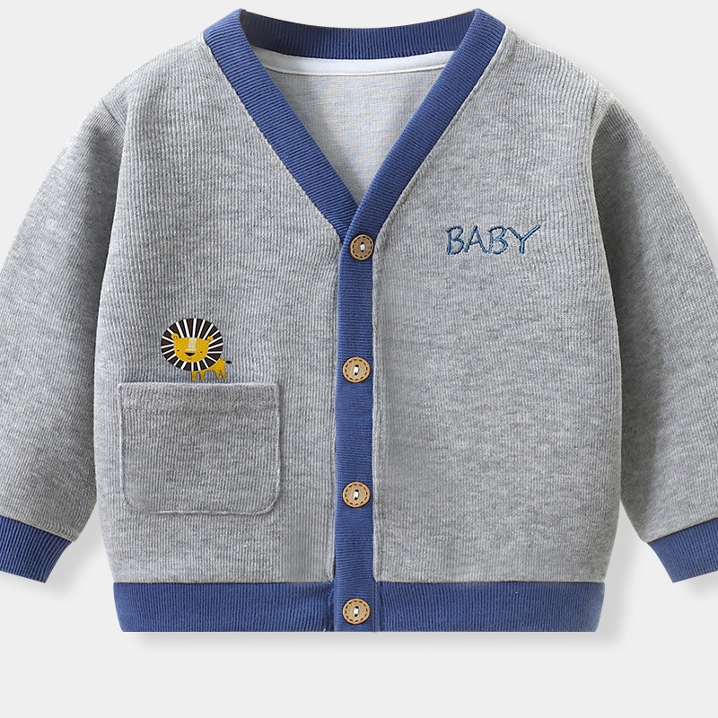 儿童针织开衫秋季新款宝宝外套韩版男童衣服女童童装包邮