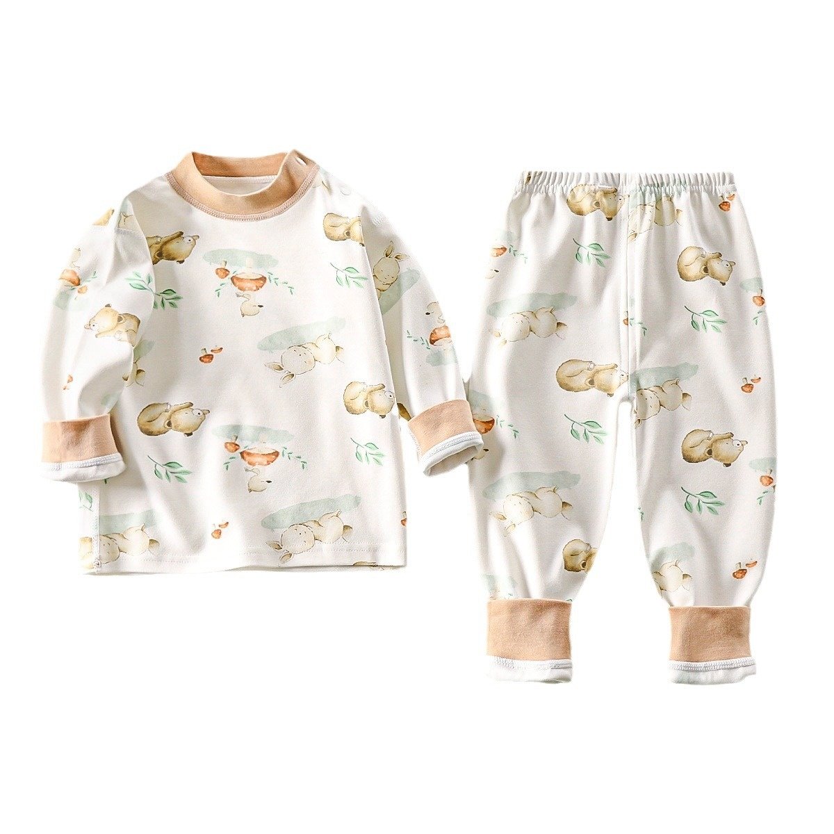 儿童内衣婴儿纯棉套装秋季新款男无骨a类宝宝睡衣女童家居服童装