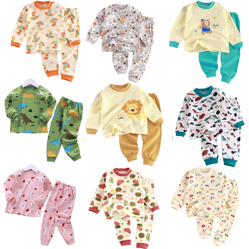 A类纯棉春秋款婴儿睡衣家居服