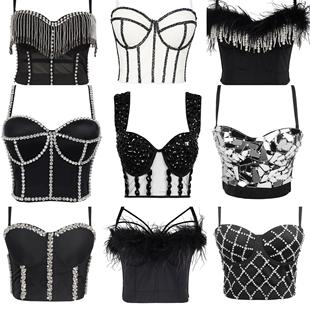 韩国女团blackpink金智妮Lisa朴彩英金泫雅同款 吊带背心表演服女