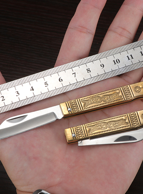 小刀随身折叠刀水果刀户外防身刀锋利不锈钢便携迷你钥匙拆快递刀