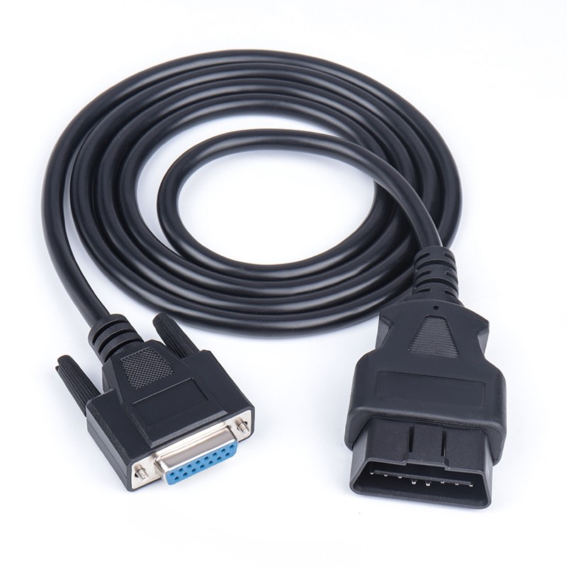 OBD2公头转DB15母头汽车检测线