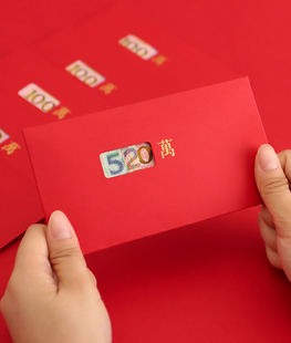 土豪红包一百万牛年创意个性潮流搞怪红包皮过年100万镂空利是封