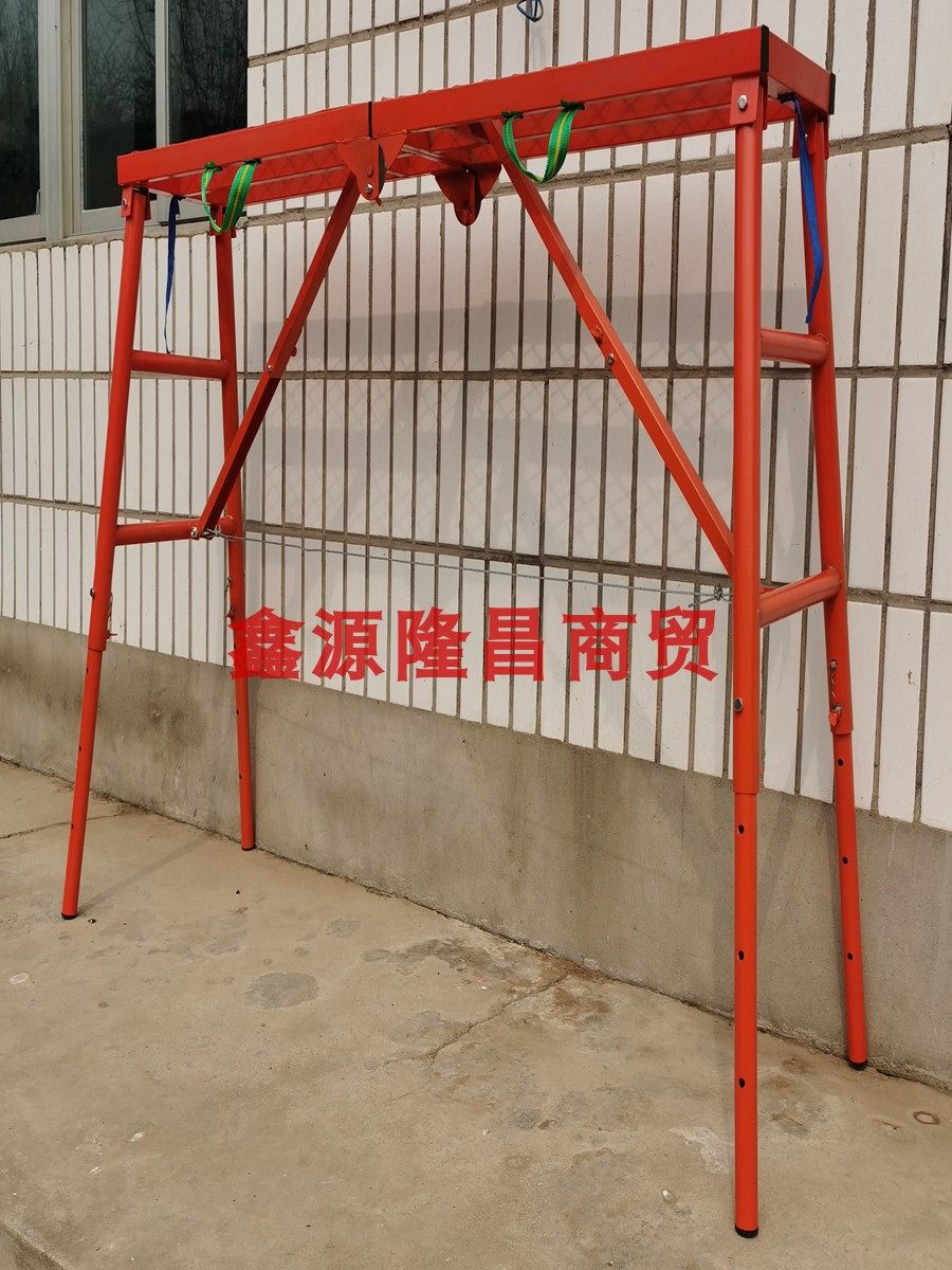 折叠马凳内腿 工地铁架子伸缩腿 装修铁凳子腿圆管加长腿脚架加高