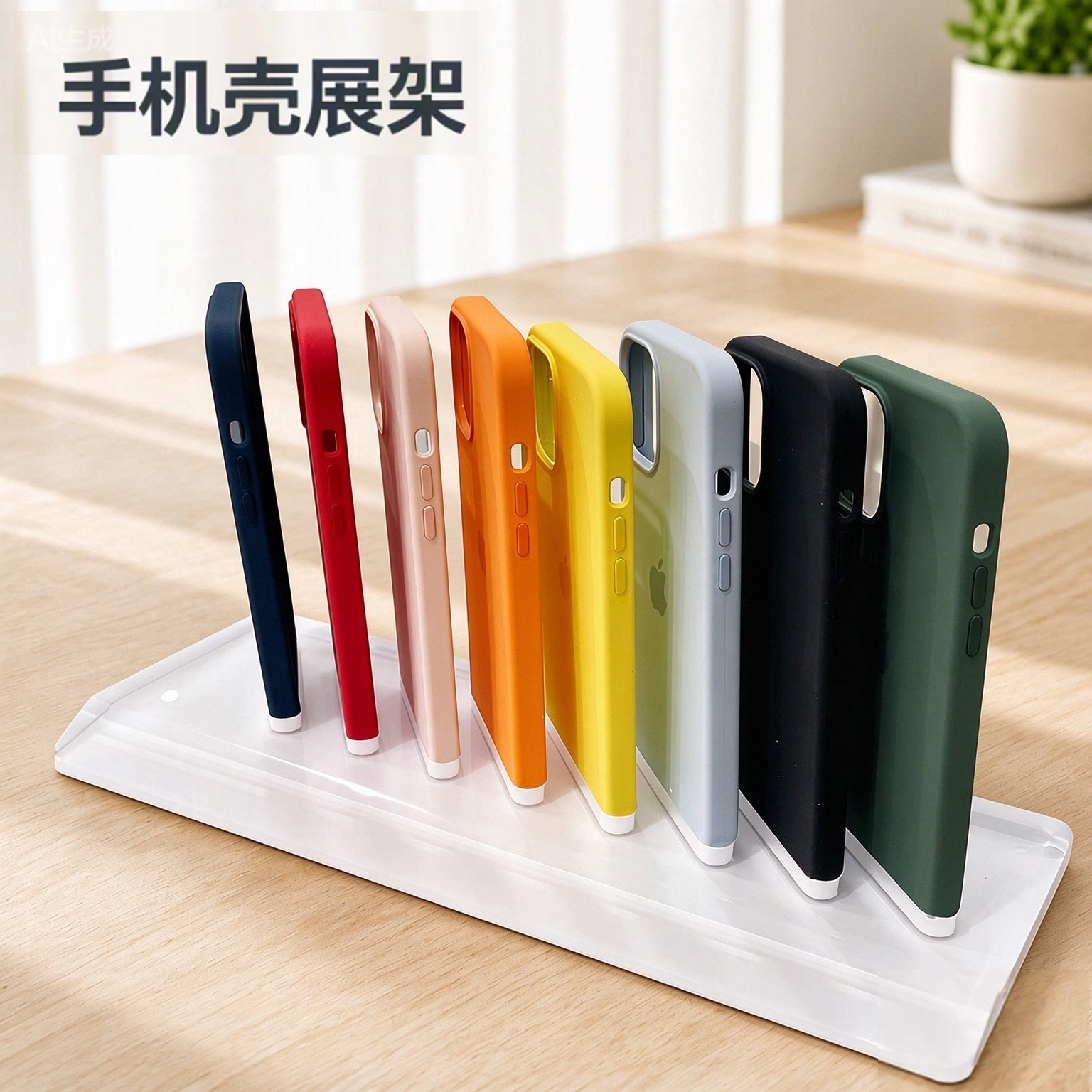 适用于苹果店18ProMax手机壳展示支架iPhone18模型白色亚克力底座