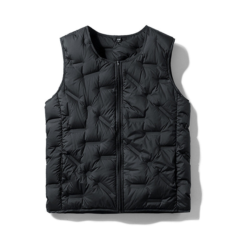 适用于华为体验店轻薄羽绒内搭保暖背心白鸭绒无领黑色马甲工服,男装,羽绒马甲,淘宝优惠券,粉丝福利购,淘宝优惠卷