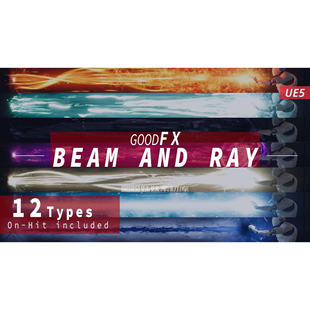 and Beam Ray Particle UE5虚幻4能量光波气功激光粒子特效GOOD