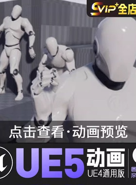 手枪战斗UE4虚幻5动画动作资产Fighter 3 Pistol