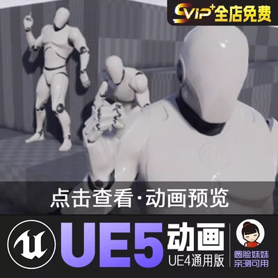 手枪战斗UE4虚幻5动画动作资产Fighter 3 Pistol