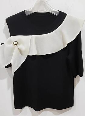 台湾品牌女装 春妮蒂NeeDed 2025夏款上衣0278028A新V