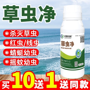 蟹塘草虫净专杀吃草虫摇蚊幼虫线虫红虫龙虾塘小白虫水浑浊水产