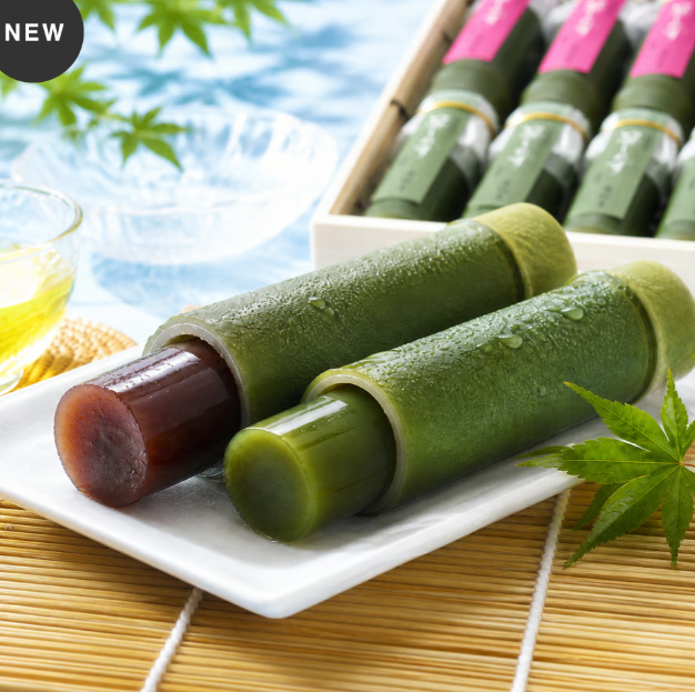 【1号回国】日本代购夏季限定京阿月抹茶红豆水羊羹竹简礼盒