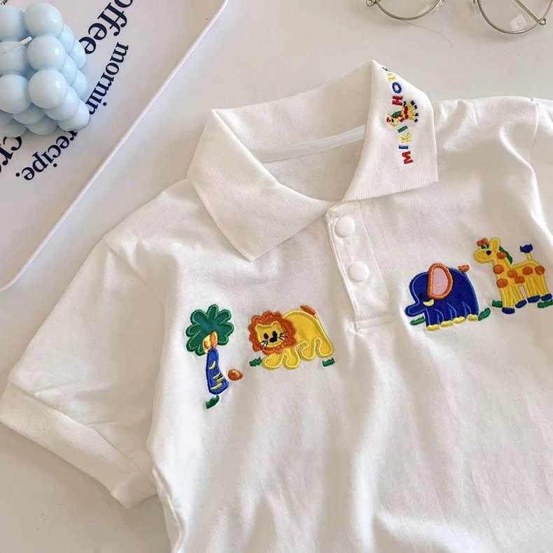 男女童卡通刺绣翻领polo衫纯棉短袖T恤2025夏季新款韩版体恤上衣,童装/婴儿装/亲子装,儿童POLO衫,淘宝优惠券,粉丝福利购,淘宝优惠卷