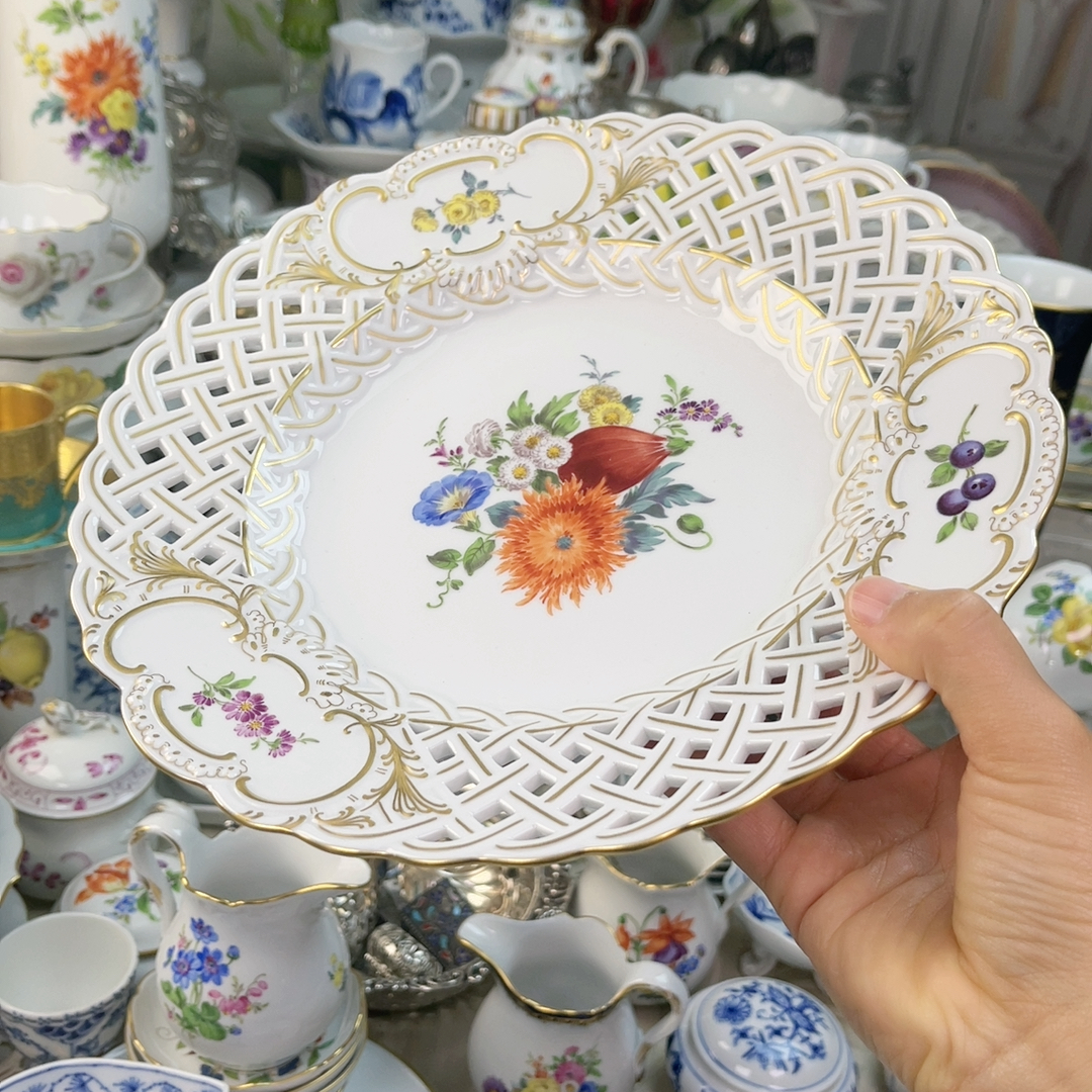 特价Meissen一等古法果绘赏盘