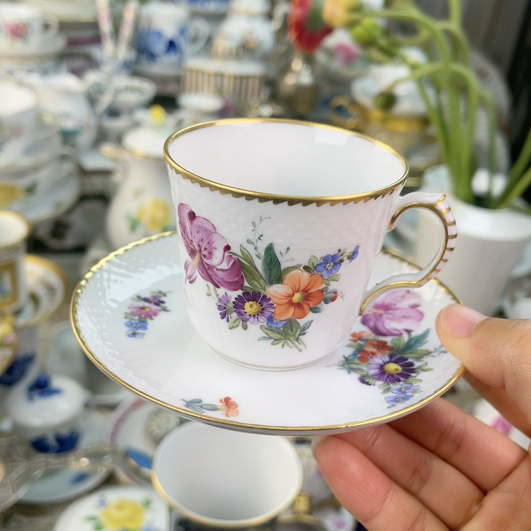 特价歌华蛤撒克逊之花咖啡杯