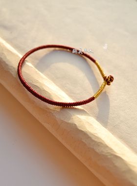 手工编织本命年红绳原创设计