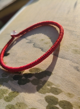 新款高光泰蜡红绳手工编织手链女男情侣手绳金刚结饰品本命年礼物