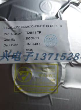 降压芯片 TD6811TR TECHCOD	SOT-23 全新原厂原装现货 假一赔十