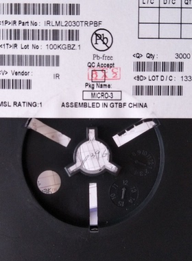IRLML2030TR SOT-23-3 MOSFET MOSFT 30V 2.7A 原装正品现货