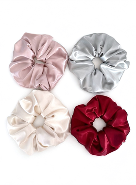 TANSSHOP 法式缎面大肠发圈女高弹力扎马尾皮筋气质耐用头绳发饰