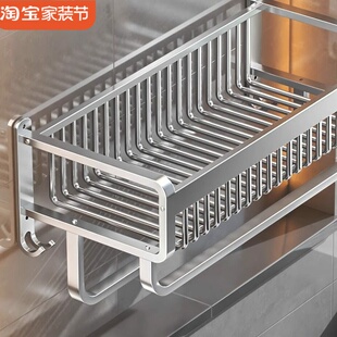 银色毛巾架卫生间免打孔浴室置物架洗手间浴巾架太空铝收纳挂厕所