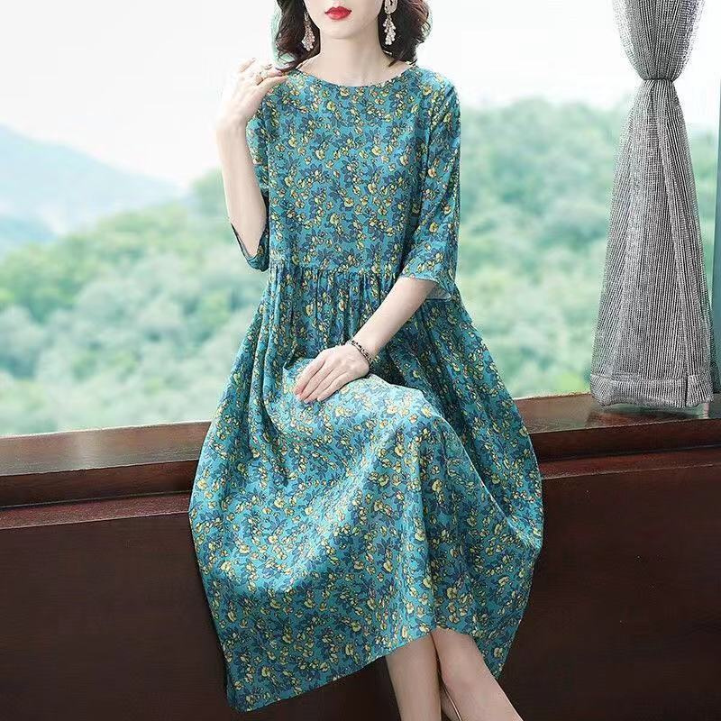 Korean new floral dress, women's dress, women's dress
