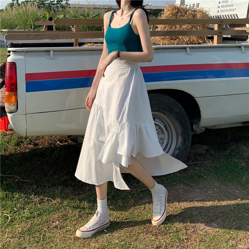 2021 summer new irregular skirt