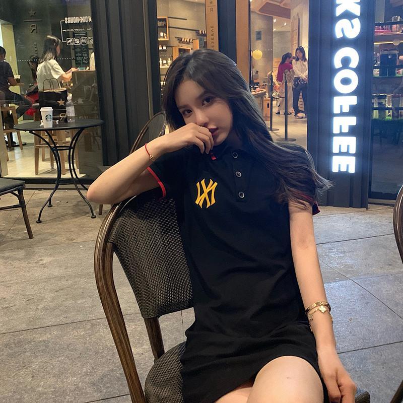 Summer new Korean slim dress women's short sleeve fashion long T-shirt skirt children's summer