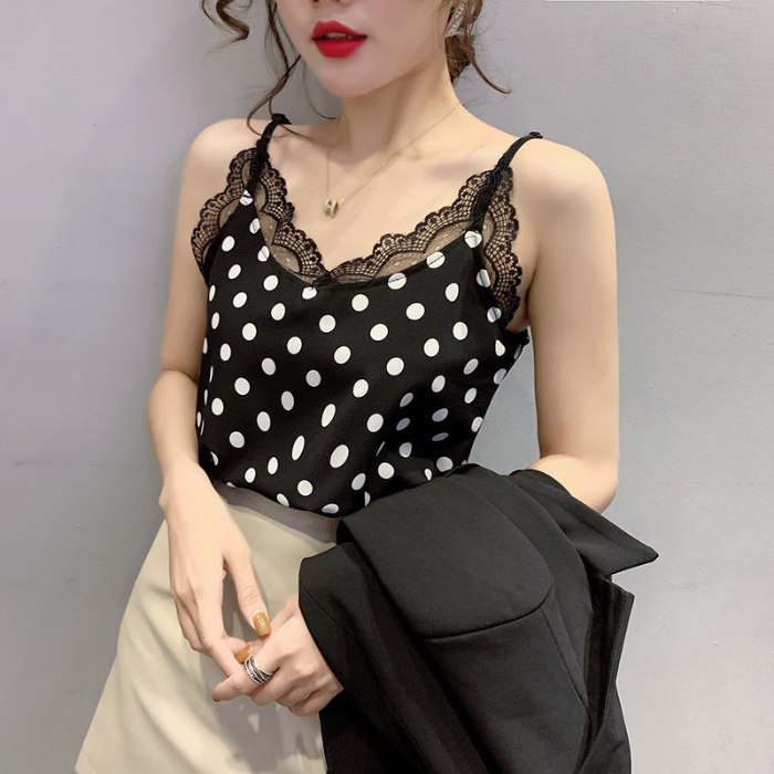 吊帶背心女外穿大碼女裝蕾絲內搭打底衫外搭寬鬆顯瘦時尚上衣潮