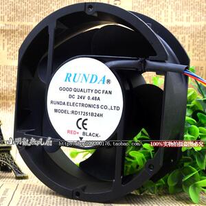RUNDA RD17251B24H 24V 0.48A 17CM 直流 大风量 金属 散热风扇
