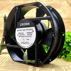全新CROWN IGE17251B3H 380V 35/32W 17CM 耐高温 工业散热风扇