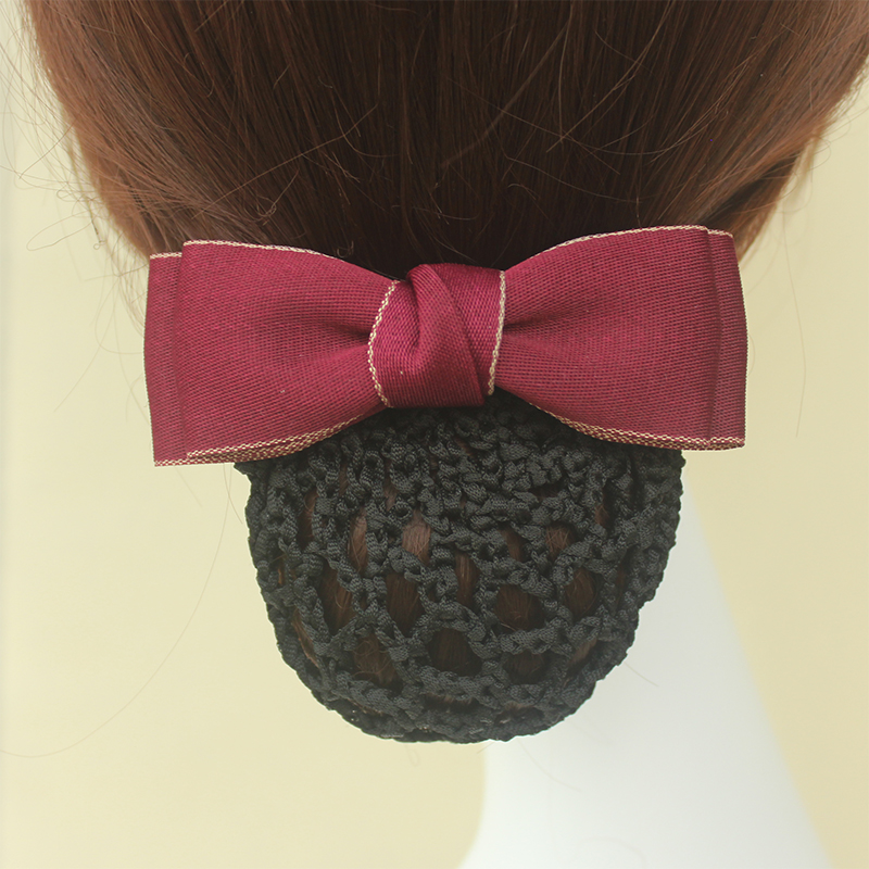 职业发网 简约款带网兜发夹邮政银行工作发套网 韩国时尚护士头花