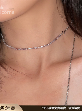 2026新款925银粉色金属项链轻奢小众温柔风精致百搭少女心锁骨链