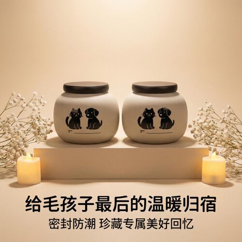宠物骨灰罐陶瓷密封防潮